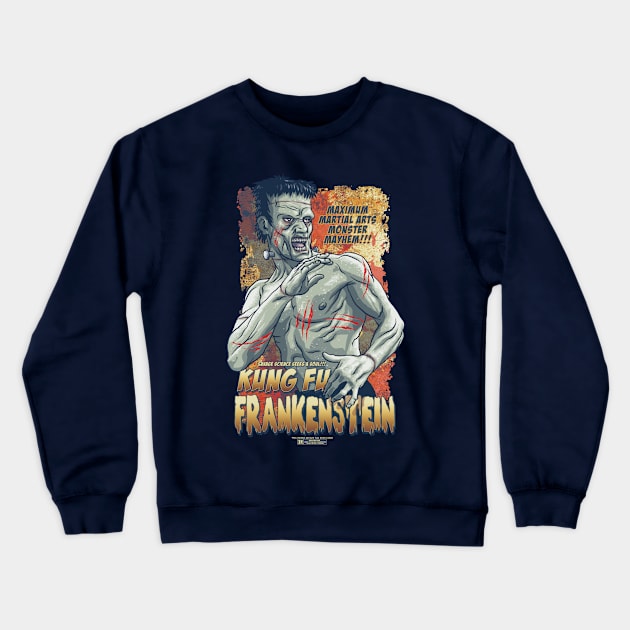 Kung Fu Frankenstein! Crewneck Sweatshirt by cs3ink